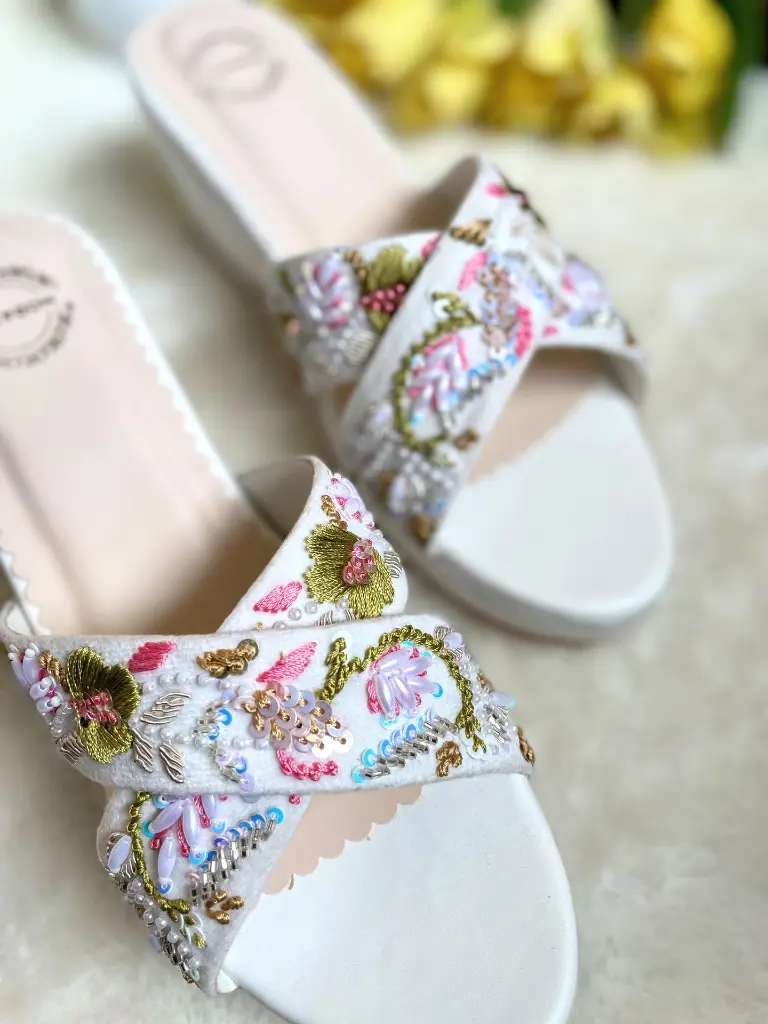 White Embroidered Wedges_Front.webp