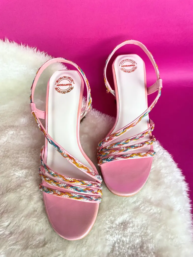 Multi Lace Block Heels_Front.webp