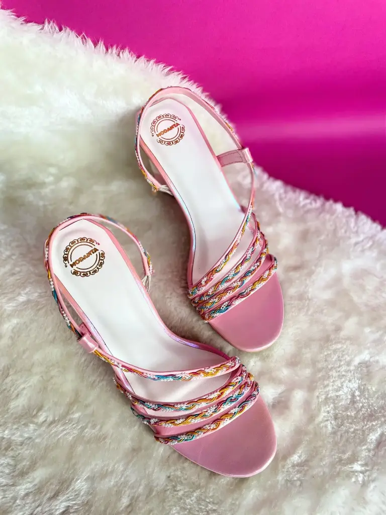 Multi Lace Block Heels