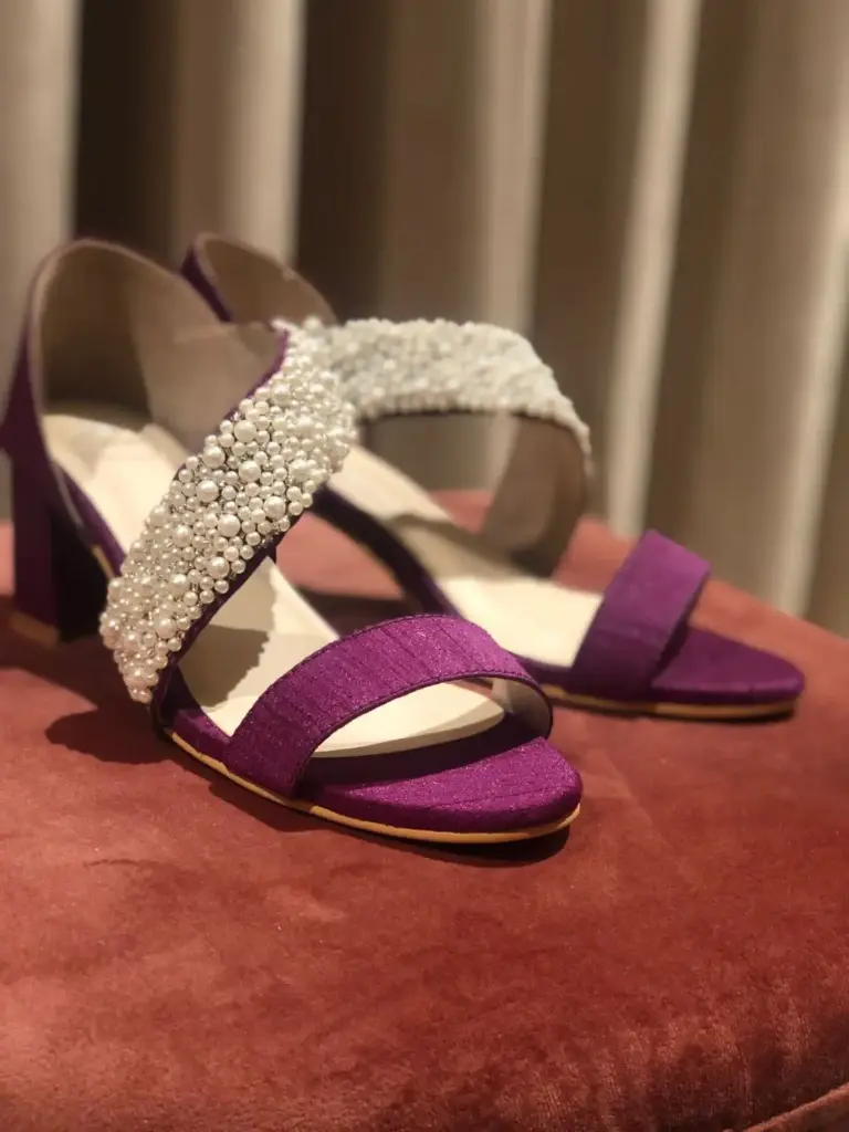 Cross Strap Pearl Heels