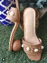 Round Pearl Heels