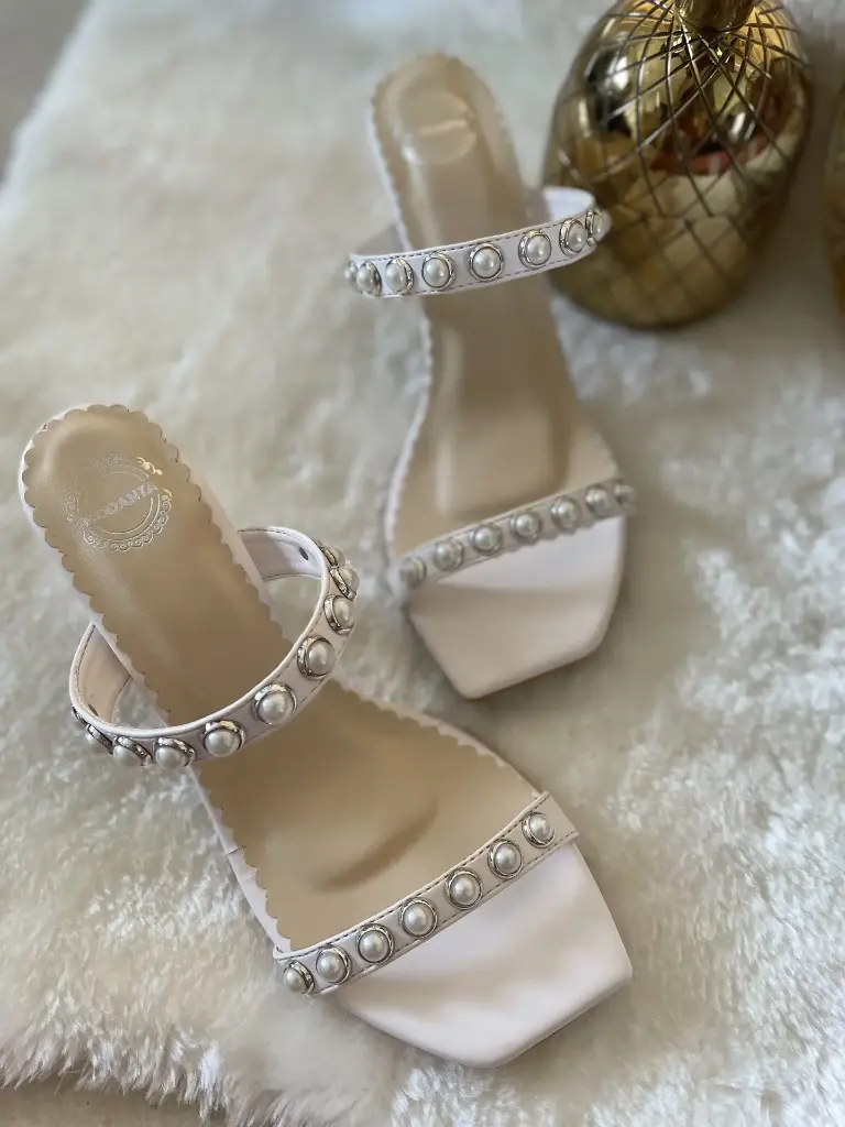 White Pearly Stilettos