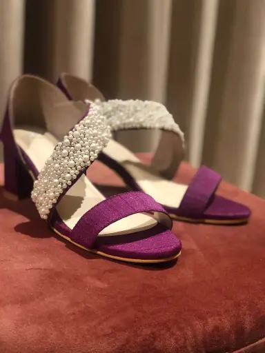 Cross Strap Pearl Heels