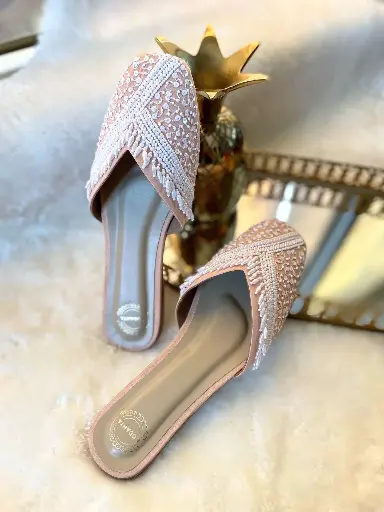 Peach Pearl Mules
