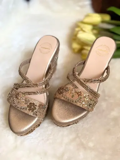 Antique Embroidered Wedges