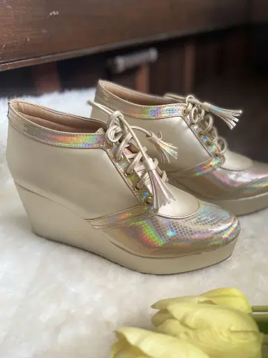 Rainbow Sneaker Wedges